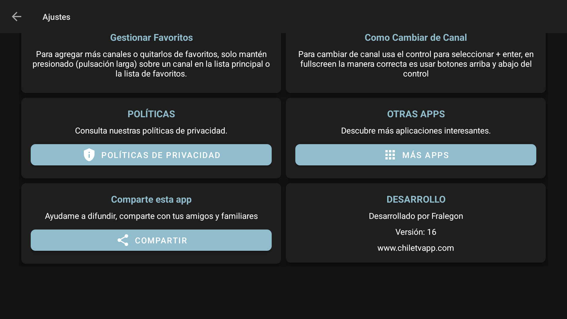 Ajustes de calidad TV