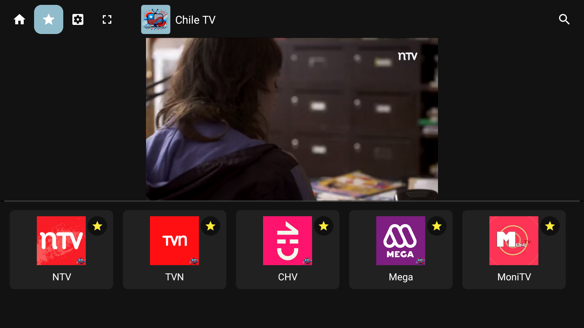 Menu de configuración TV